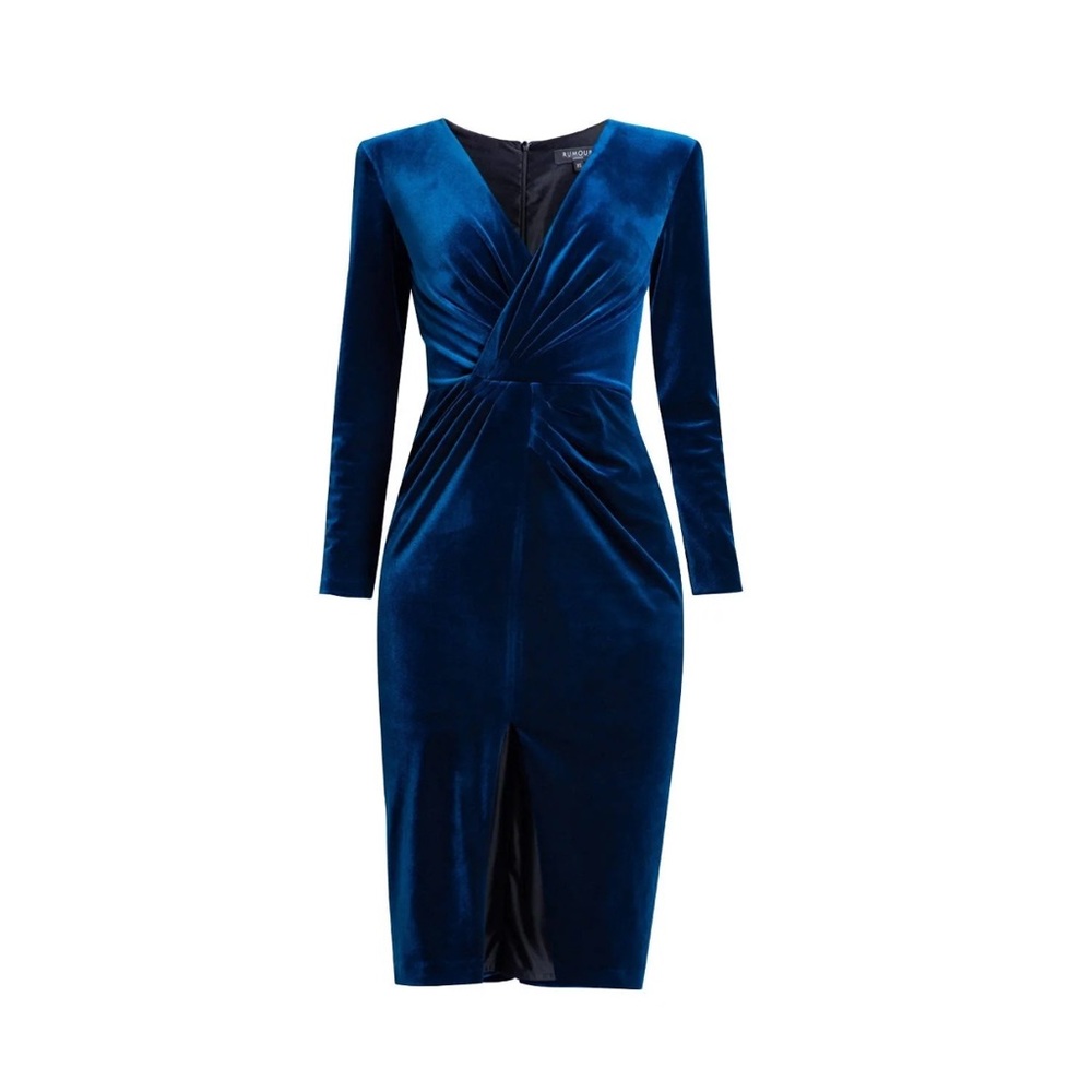 NWT Rumour London size XS,velvet dress with v neckline ROYAL Blue,formal